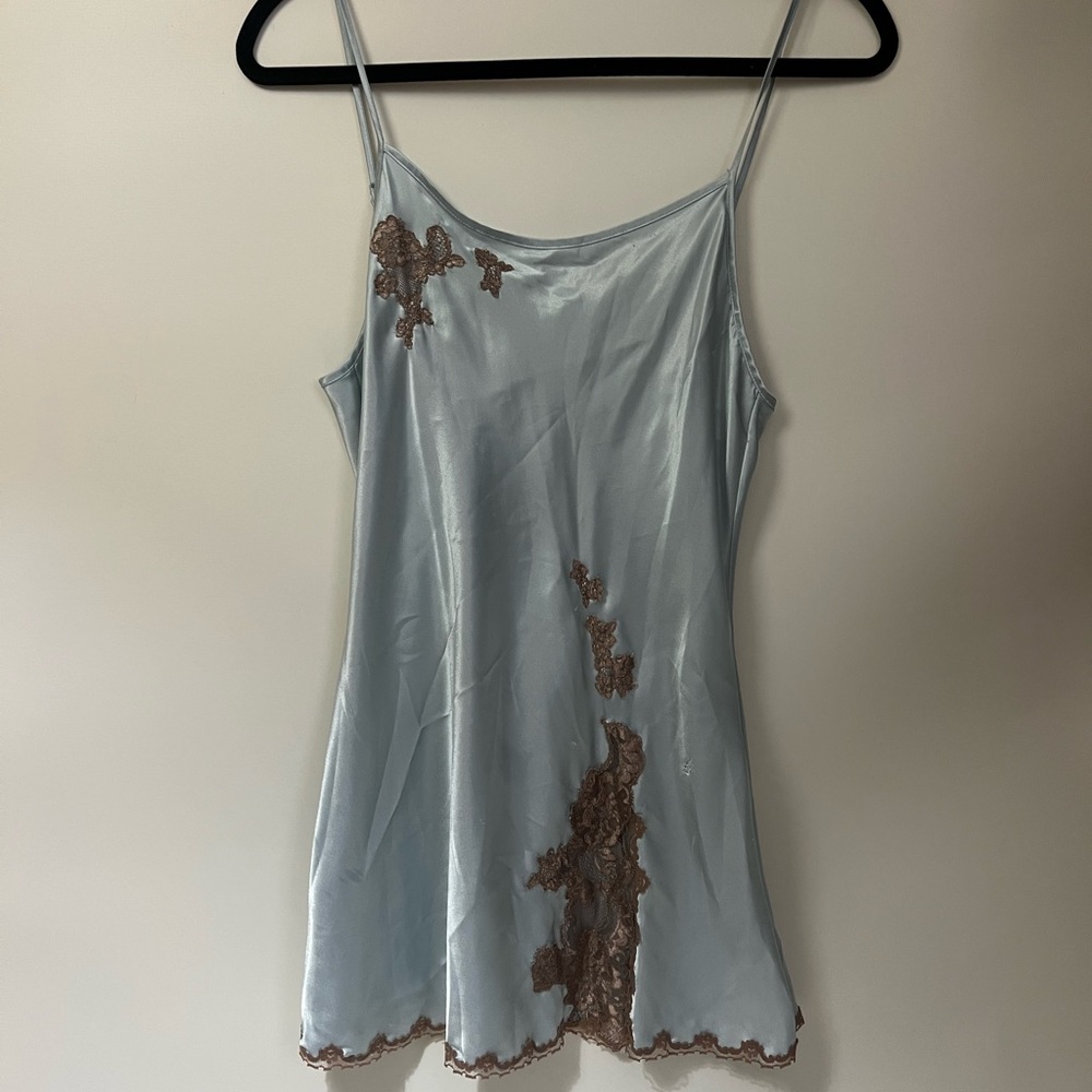 Vintage Victoria's Secret Light Blue Lingerie/ Night Gown